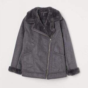 Faux Fur Collar Jacket